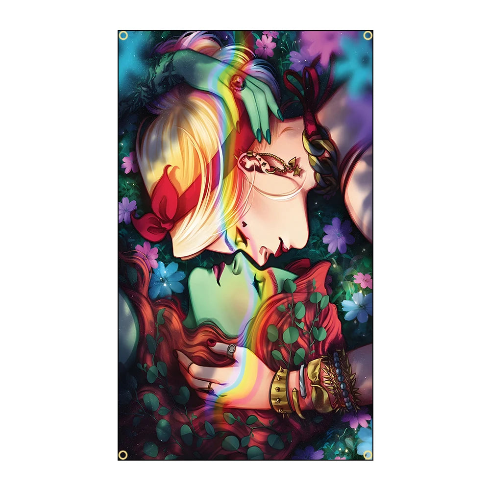 LGBTQ Rainbow GAY Bisexual Pride Flags Polyester Digital Printing Banner for Bedroom Wall Art Out Door Tapestry Decoration