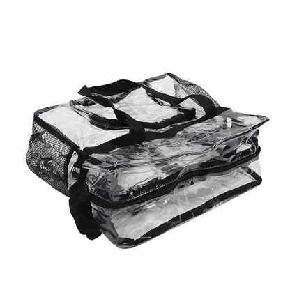 Portable PVC Transparent Shoulder Crossbody Bag Tote Satchel Handbag for Women Lady Large Capacity Clear Bag Shopping Handbag
