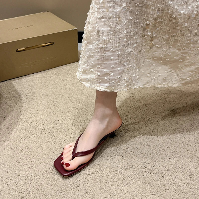 Female Summer Sexy Heels Sandals Slides Ladies Shoes Fashion Women Pumps Flip Flops Luxury High Heels Slippers Shoes