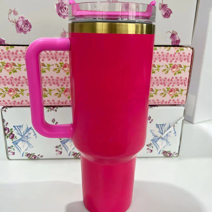 40oz Tumbler withLOGO Handle Lid Straw Stainless Steel Vacuum Insulated Quengher H2.0 Thermos Cup Silicone Boot for Stanleys