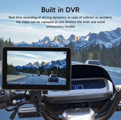 7-inch motorcycle navigation screen, Ipx 6, 1024 x 600, wireless automatic monitor, Android, Apple Carplay