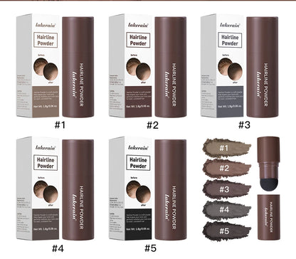 Hairline Shadow Powder Hair Waterproof Hairline Root Cover Up Natural Black Brown Eyebrow Contour Stick Repair Fill in Hair Tool