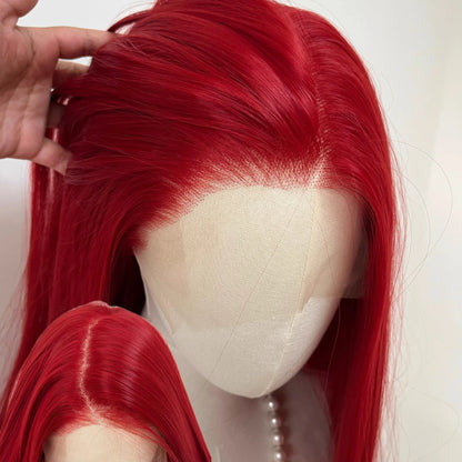 13*6 Lace Fron Wig Synthetic Lace Wigs Long Straight Hair Wig for Women Big Lace Frontal High Quality Fiber Hair Wig for Cosplay