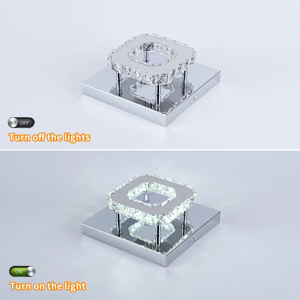 Crystal Ceiling Light Modern Crystal Led Chandelier Luxury Pendant Lighting  Home Decor Lamp Living Room Indoor Fixture Bedroom