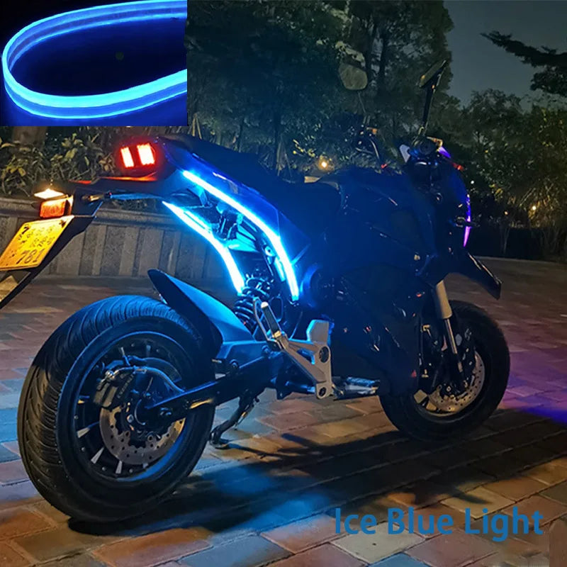 1 Pair Motorcycle Flowing Turn Signal Light Strip,Rear Tail Light Startup Scan, Flowing Signal Light,Modified Atmosphere Light
