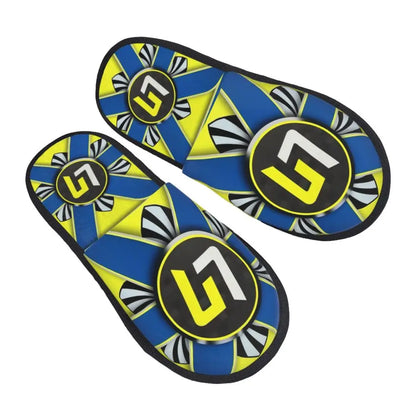 Custom British Lando Norris Racing Driver Guest Slippers for Spa Women House Slipper