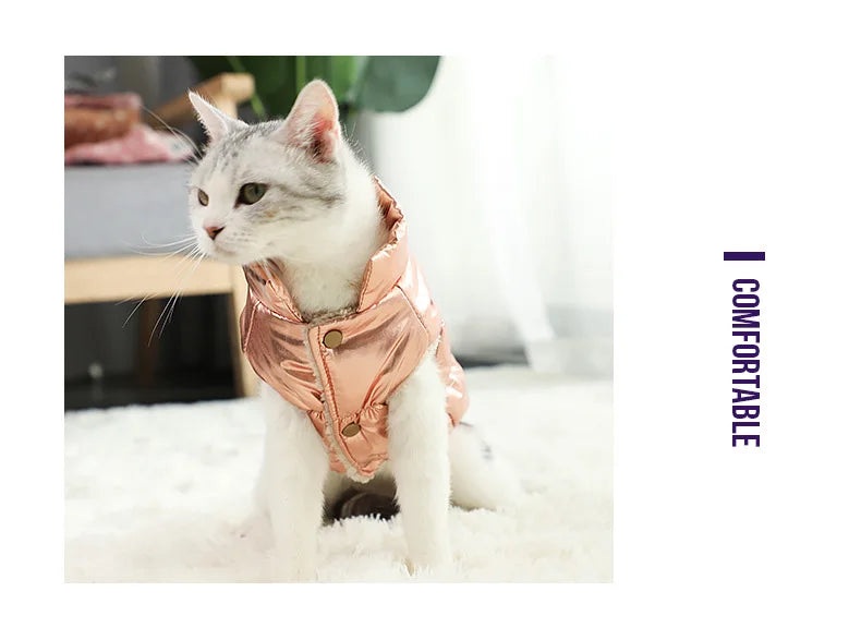 Winter Pet Dog Down Coat Fleece Warm Inside Candy Color Pet Down Warm Coat Puppy Down Clothes Winter Clothes Clothing XS-3XL