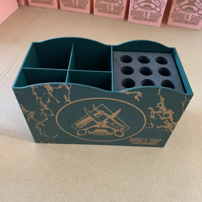Barber Tools Storage Box Barbershop Hair Scissors Combs Clips Holder Large Capacity Rack Organizers Salon Tools Box Accessories