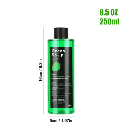 Tattoo Green Soap and Blue Soap - Super Concentrated Tattoo & Piercing Cleanser for Tattoo Studios, Tattoo Artist & Beginner