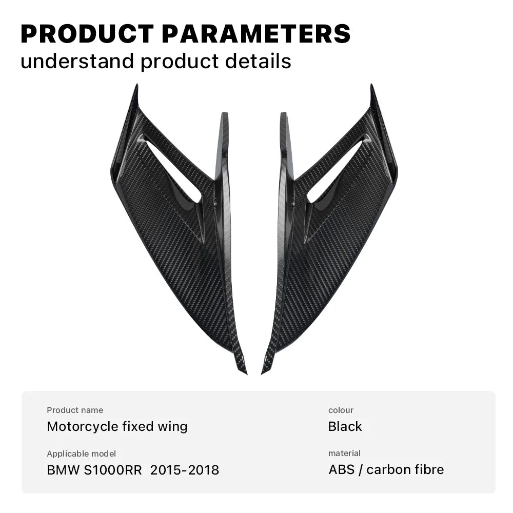 For BMW S1000RR S1000 RR Carbon fiber Motorcycle Accessories Fairing Side Spoiler MotoGP Same Fixed Wing Wind Blade 2015-2018