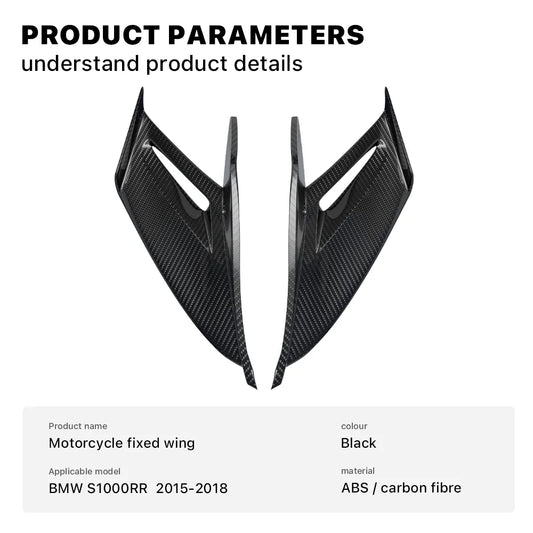 For BMW S1000RR S1000 RR Carbon fiber Motorcycle Accessories Fairing Side Spoiler MotoGP Same Fixed Wing Wind Blade 2015-2018