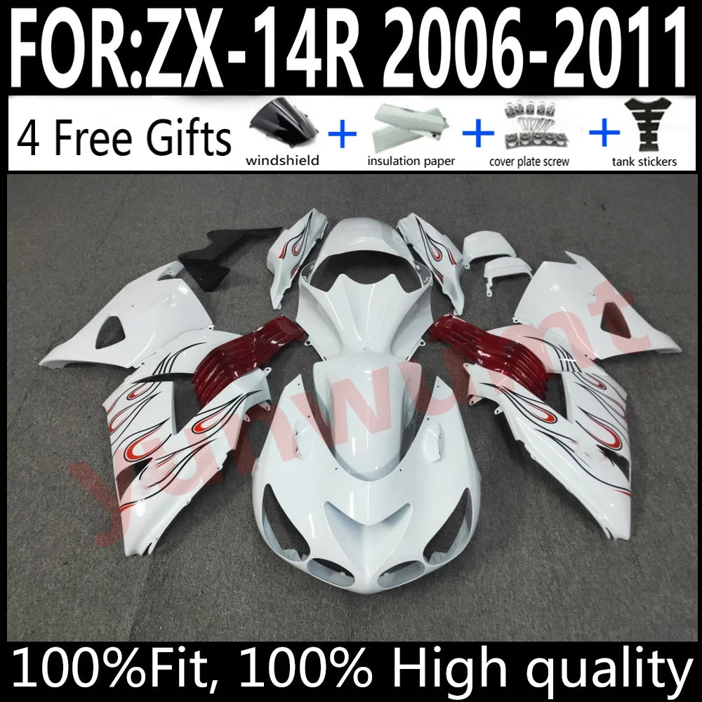 Kawasaki ZX-14R 06 07 08 09 10 11 ZX14R 2006-2011 Motorcycle Fairings Kit ABS Plastic Body Work Cowling Set Full Body
