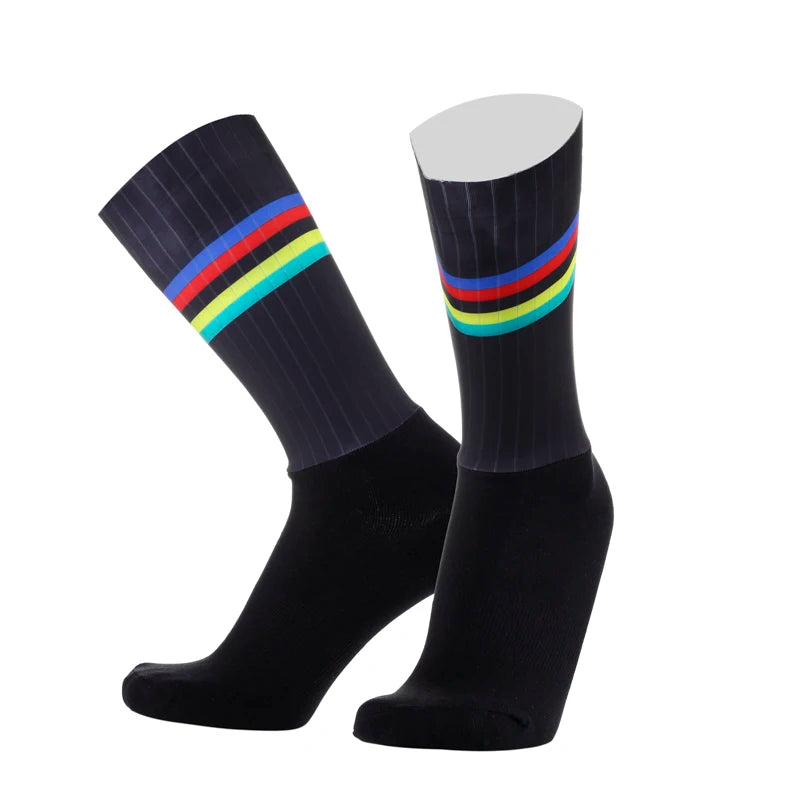 Aero New Team Pro Anti Socks Slip Silicone Cycling Socks Men Bicycle Sport Running Bike Socks Calcetines Ciclismo