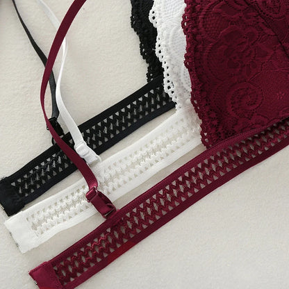 New Lace Sexy Lingerie Wireless Bra for Women Padded Push Up Bralette Female Brassiere Soft Backless Fashion Bras Underwear