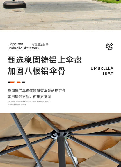 Outdoor Garden Parasol Garden Terrace Large Sun Umbrella