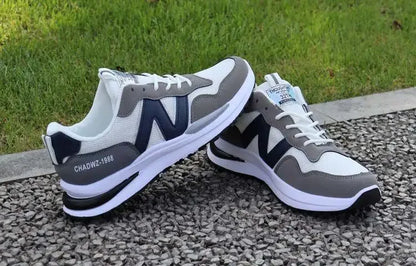 New Spring Autumn Men's Breathable Mesh Sports Shoes Korean Style Lightweight Casual Shoes Soft Bottom Running