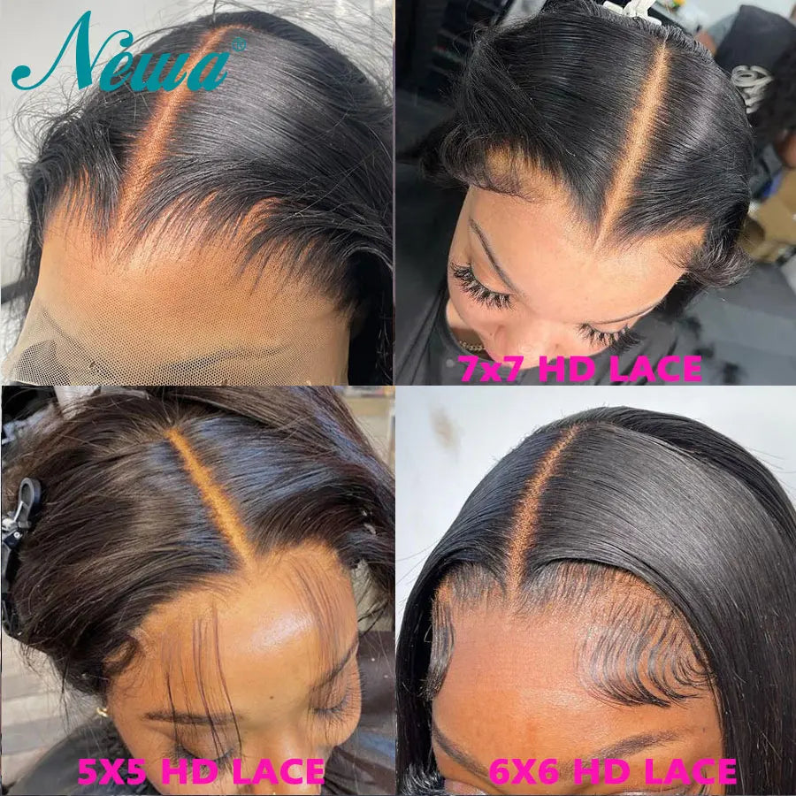 Ultra Fitted 13x6 HD Lace Front Human Hair Wigs Straight Skinlike HD Lace Closure Wigs Pre Plucked 3D Dome Cap Wig for Women