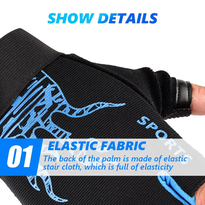 Gym Sport Gloves Fitness Weight Lifting Wristband Half Finger Gloves Outdoor Cycling Hiking NonSlip Glove Body Building Training