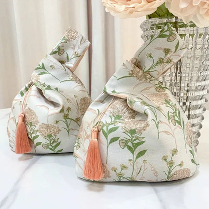 Chinese Style Embroidered Shoulder Bag Elegant Handbag Retro Small Square Bag Wedding Party Luxury Designer Women Evening Clutch