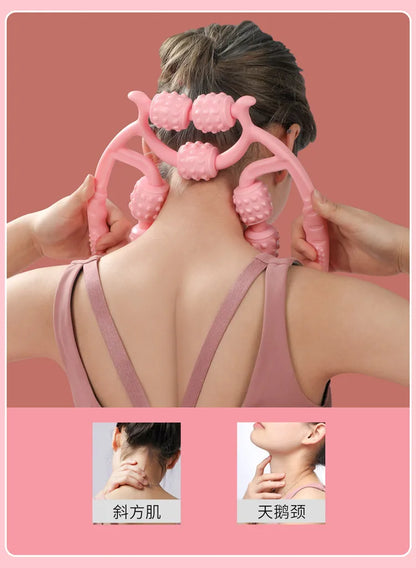 9-Wheel Leg Massager Roller Calf Muscle Relaxation Leg Beauty Device Massage Slimming Leg Ring Leg Clamp Sports Fitness Leg Clamp