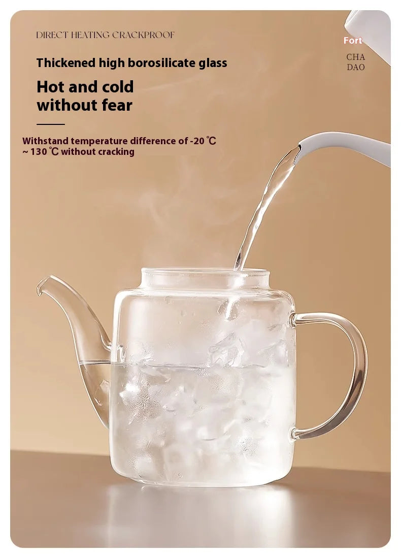 GIANXI Tea Teapot Household Large Capacity Glass Tea Maker Tea Separation Thickened High Temperature Tea Set Single Pot