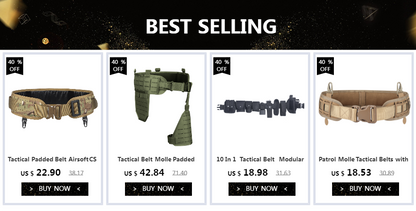 Tactical Padded Belt Airsoft CS Combat Molle Airsoft Belts Duty Paintball Waist Belt War Game Hunting Accessories
