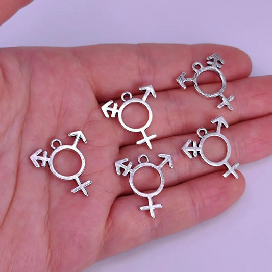 5pcs Transgender Pride Identities Non Binary LGBT Trans Pride Pendant Gifts Jewelry for Women Man Accessories
