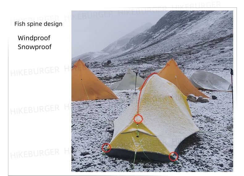 ASTA GEAR Yunque 10D Ultralight 1P Tent Outdoor Camping Fish Spine Waterproof Windproof Silicon Coating Trekking Tent