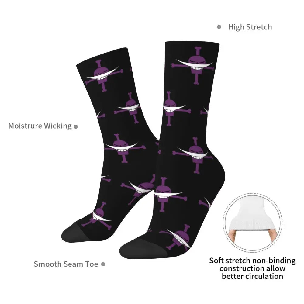Fashion Men's Socks Harajuku Tony Tony Choppers Sock Luffys Zoros Trafalgar Law Anime Women's Socks Spring Summer Autumn Winter