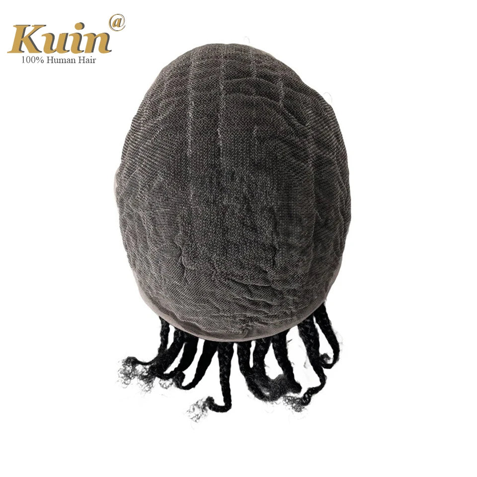 Braiding Toupee For Men Cornrow Braid Full Lace Man WIg Human Hair Braids Male Hair Prosthesis Human Hair Replacement System