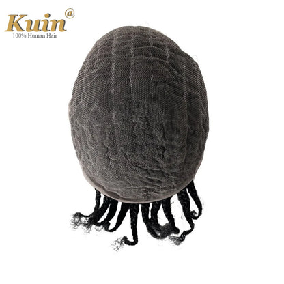 Braiding Toupee For Men Cornrow Braid Full Lace Man WIg Human Hair Braids Male Hair Prosthesis Human Hair Replacement System