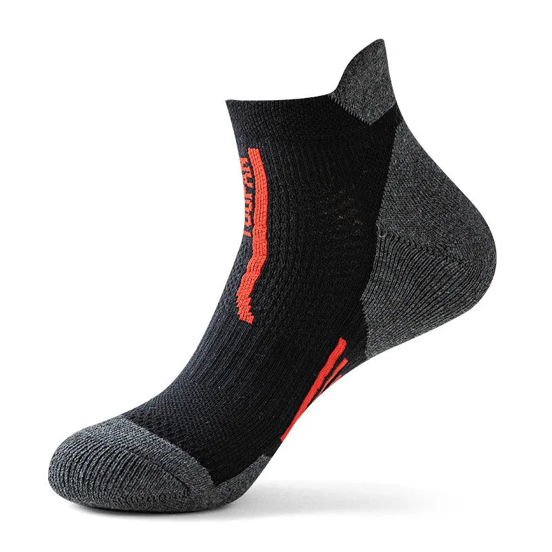 2023 New Men Sports Socks Professional Outdoor Basketball Cushion Terry Towel Bottom Non-Slip Running Breathable Socks