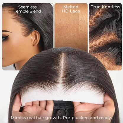 30 42Inch 13x4 13x6 HD Transparent Bone Straight Lace Front Wigs 250 Density 360 Full Lace Brazilian Human Hair Wigs For Women