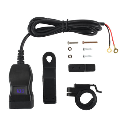 PD QC3.0 Motorcycle USB Fast Charger 12V Power Supply Adapter 60W Handlebar USB Type C Socket with Switch Voltmeter Waterproof