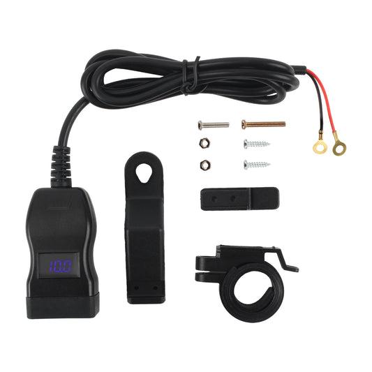 PD QC3.0 Motorcycle USB Fast Charger 12V Power Supply Adapter 60W Handlebar USB Type C Socket with Switch Voltmeter Waterproof