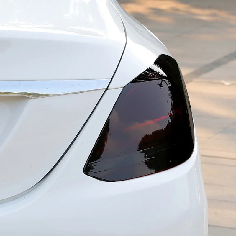 Dark Black Headlight Tint Film Taillight Vinyl Wrap Film Self Adhesive High-Quality Decal Cover For Car Motorcycle Light Film