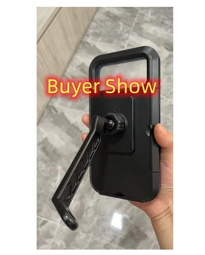 Motorcycle Bike Mobile Phone Holder Support Bicycle GPS Swivel Adjustable Touch Screen Rearview Mirror Cellphone Holder