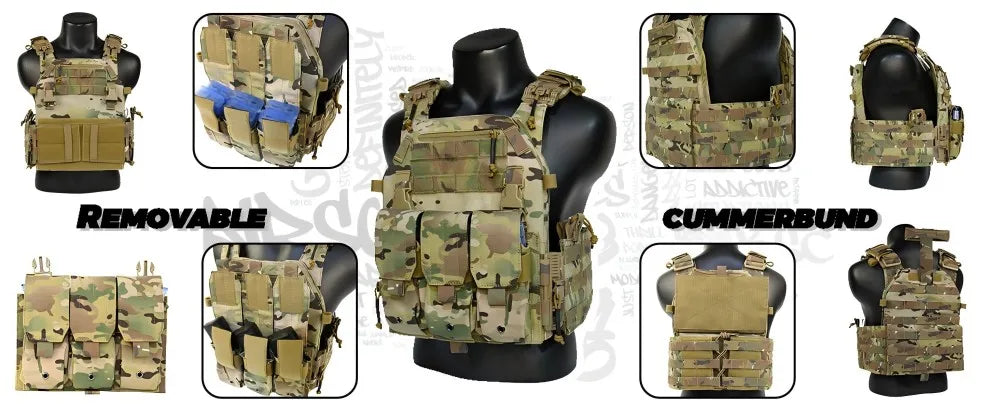 EMERSONGEARS 1000D Nylon Fabric Quick Releaseable  6094 tactical vest with Triple magazine pouch 094K style  Tactical vest