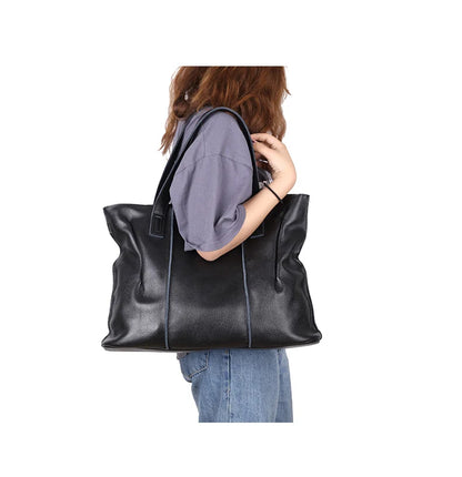 Women's Luxury Designer Natural Cowhide Soft Handbag Famale Fashion Shoulder Bag Ladies Cow Leather Large Capacity Tote Bag