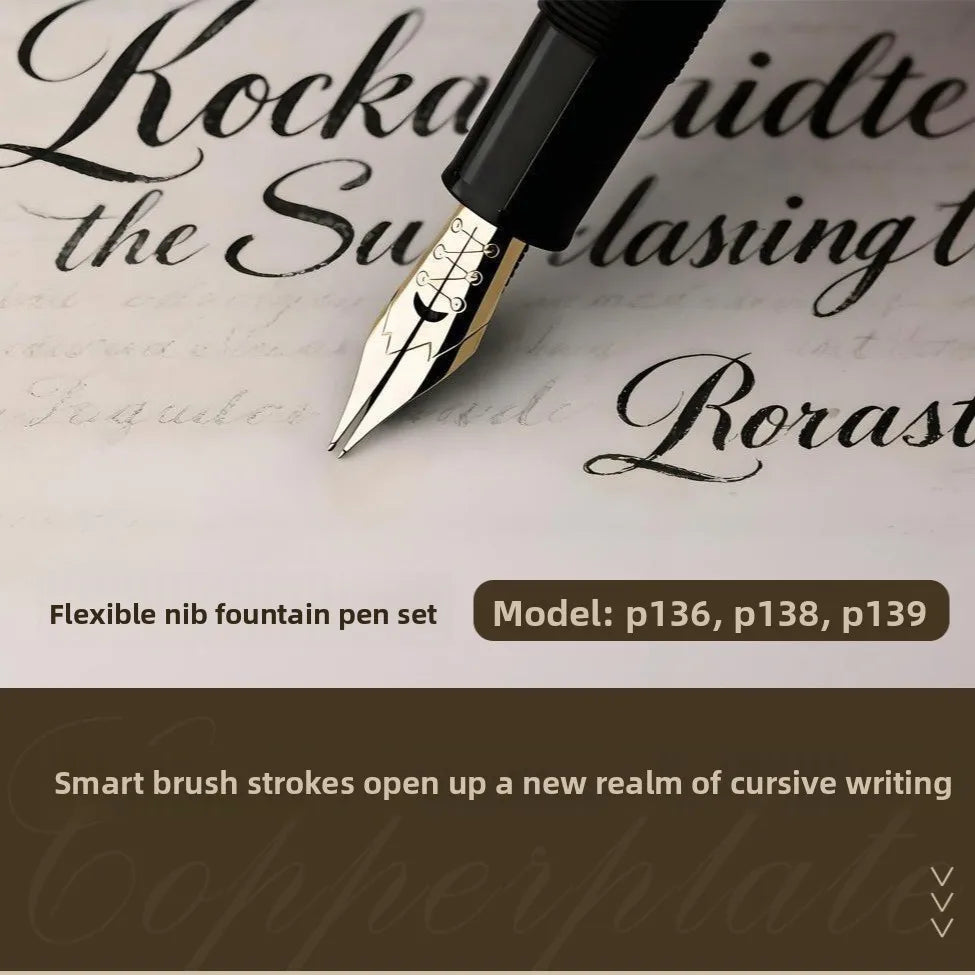 New MAJOHN P139 P138 P136 Classic Flex Nib Fountain Pen  Flexes Nib Pen Softness Flexare Business Modification Writing Pen ES ER