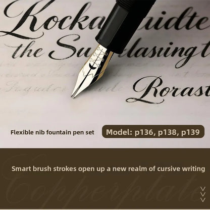 New MAJOHN P139 P138 P136 Classic Flex Nib Fountain Pen  Flexes Nib Pen Softness Flexare Business Modification Writing Pen ES ER
