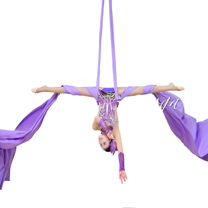 12m Aerial Silks Flying Trapeze Aerial Silk Yoga Hammock Swing GYM Home Outdoor Fitness Anti-Gravity Body Building Pilates Belt