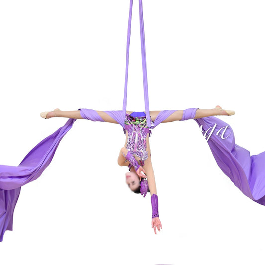 12m Aerial Silks Flying Trapeze Aerial Silk Yoga Hammock Swing GYM Home Outdoor Fitness Anti-Gravity Body Building Pilates Belt