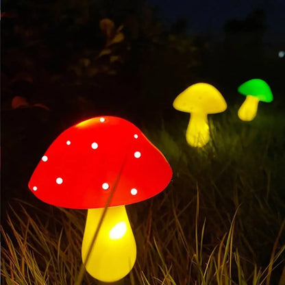 Solar mushroom string lights for garden and courtyard waterproof mushroom-shaped string lights for Amazon cross-border hot new p