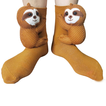 3D Knitted Animal Cute Socks Cozy Fuzzy Thick Warm Plush Socks for Women Teens Kids Home Winter Holiday Christmas Gift