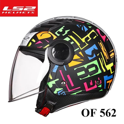 Original LS2 OF562 Casco Motorcycle 3/4 Open Face Ls2 Cascos Para Moto E-BIKE Helmet Electric Scooter Helmet of562 Capacete Moto