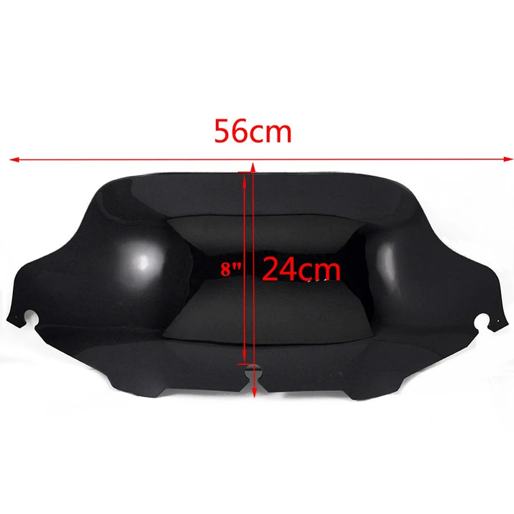 8" Motorcycle Wave Fairing Windshield Windscreen Cover For Harley Touring Electra Street Glide Ultra Classic FLHX FLHT 1996-2013
