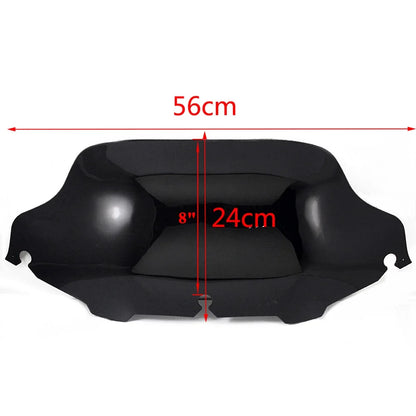 8" Motorcycle Wave Fairing Windshield Windscreen Cover For Harley Touring Electra Street Glide Ultra Classic FLHX FLHT 1996-2013