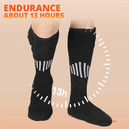 Winter Heated Socks Warm Ski Electric Heating Thick Soft Stockings Unisex For Outdoor Thermal Hunting Camping Warmer