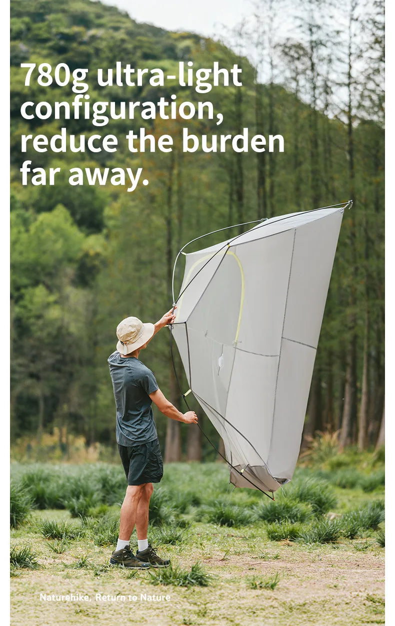 Naturehike Star Trail EXT Hiking Tent Outdoor Camping Ultralight Rainstorm Protection Wild Tent 1 2 Person 0D Nylon Backpacking Tent